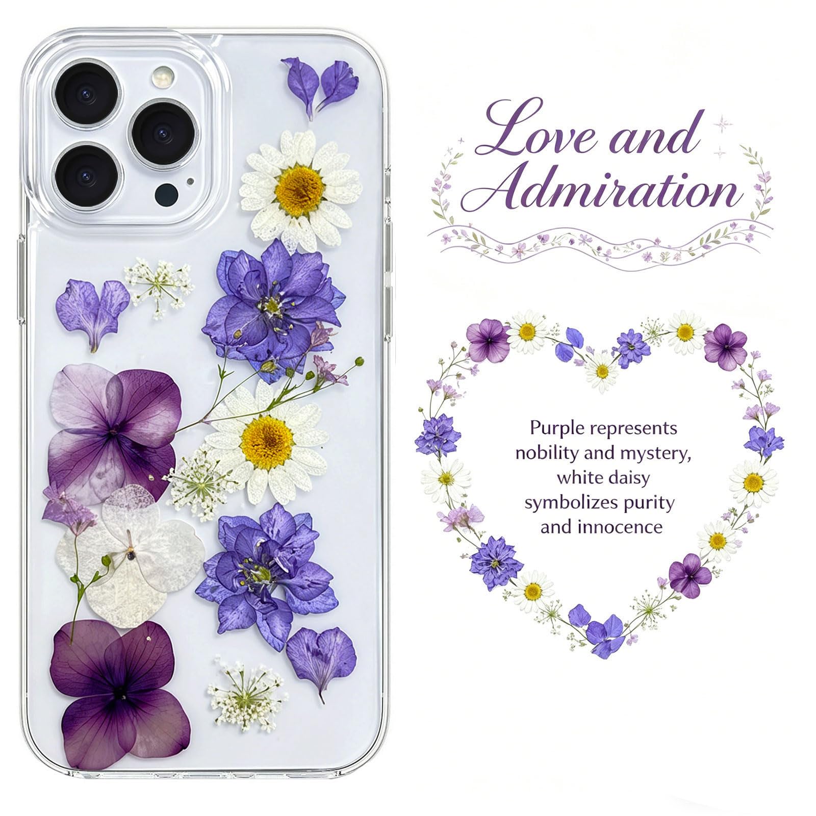 Amazon.com: Abbery for iPhone 14 Pro Max Case Cute Clear with Violet Floral Design,Soft TPU Rubber Real Dried Pressed Flowers Purple Blue Daisy Aesthetic Protective Women Girls Phone Cover : Cell Phones Amazon.com: Abbery for iPhone 14 Pro Max Case Cute Clear with Violet Floral Design,Soft TPU Rubber Real Dried Pressed Flowers Purple Blue Daisy Aesthetic Protective Women Girls Phone Cover : Cell Phones