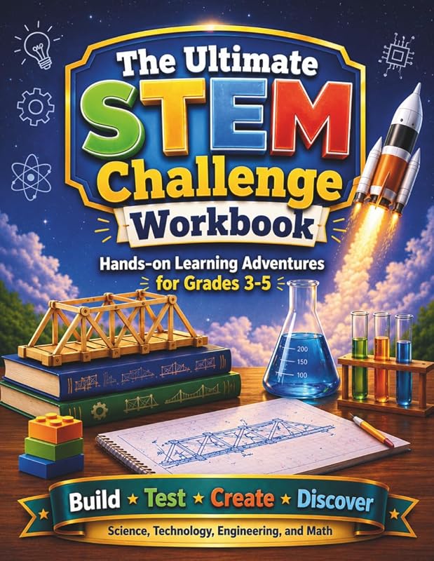 The Ultimate STEM Challenge Workbook: 30 Hands-On Learning Adventures for Grades 3-5