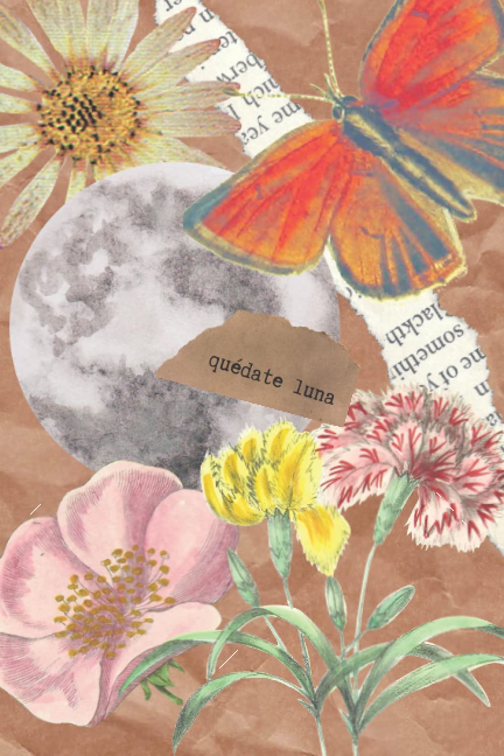 Collage Cover Notebook: Simple Lined Journal