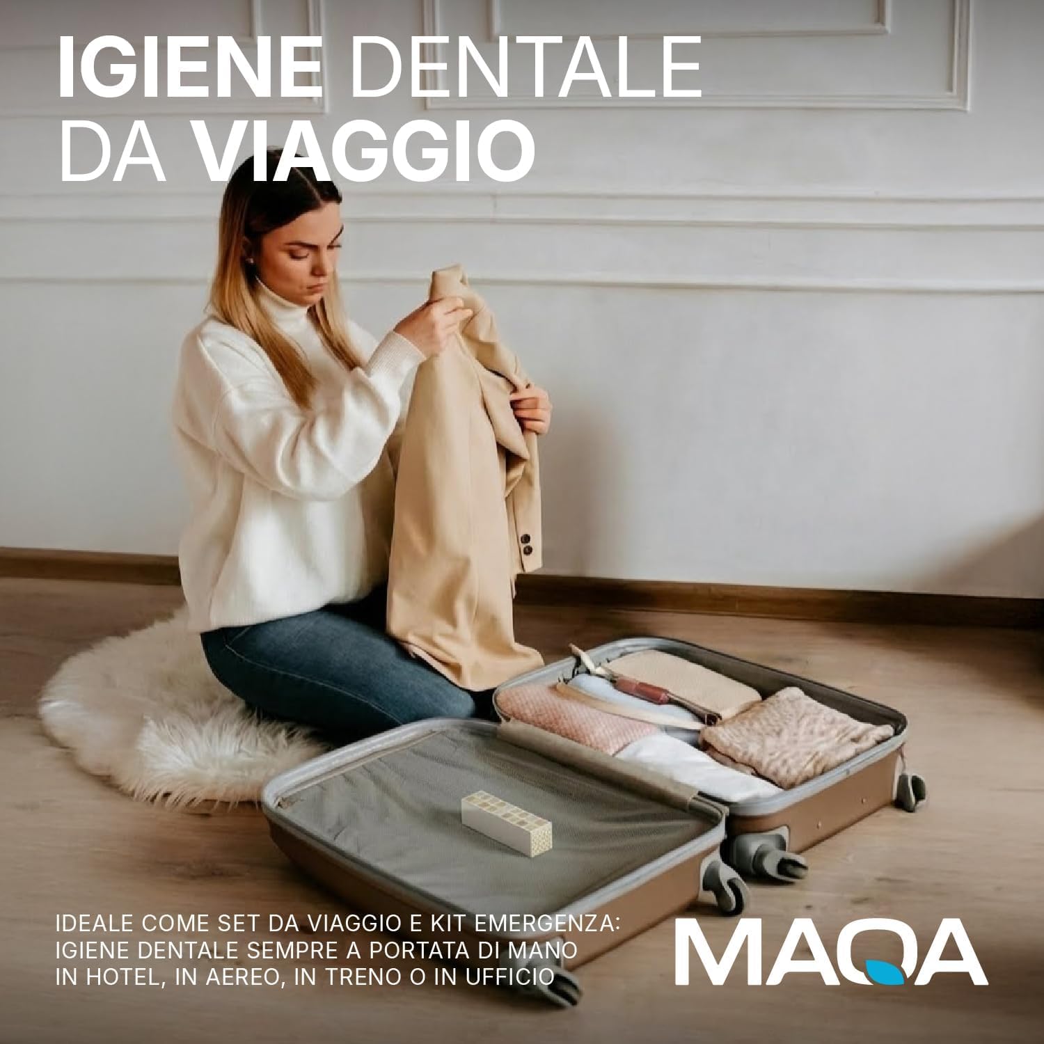 100 Kit de nettoyage des dents (1 brosse à dents + 1 dentifrice de voyage) – Set de courtoisie Hotel B&B en boîte – Brosse à dents avec couvre-soleil 14 cm + Dentifrice Menthe Fluor 7 ml – Hygiène