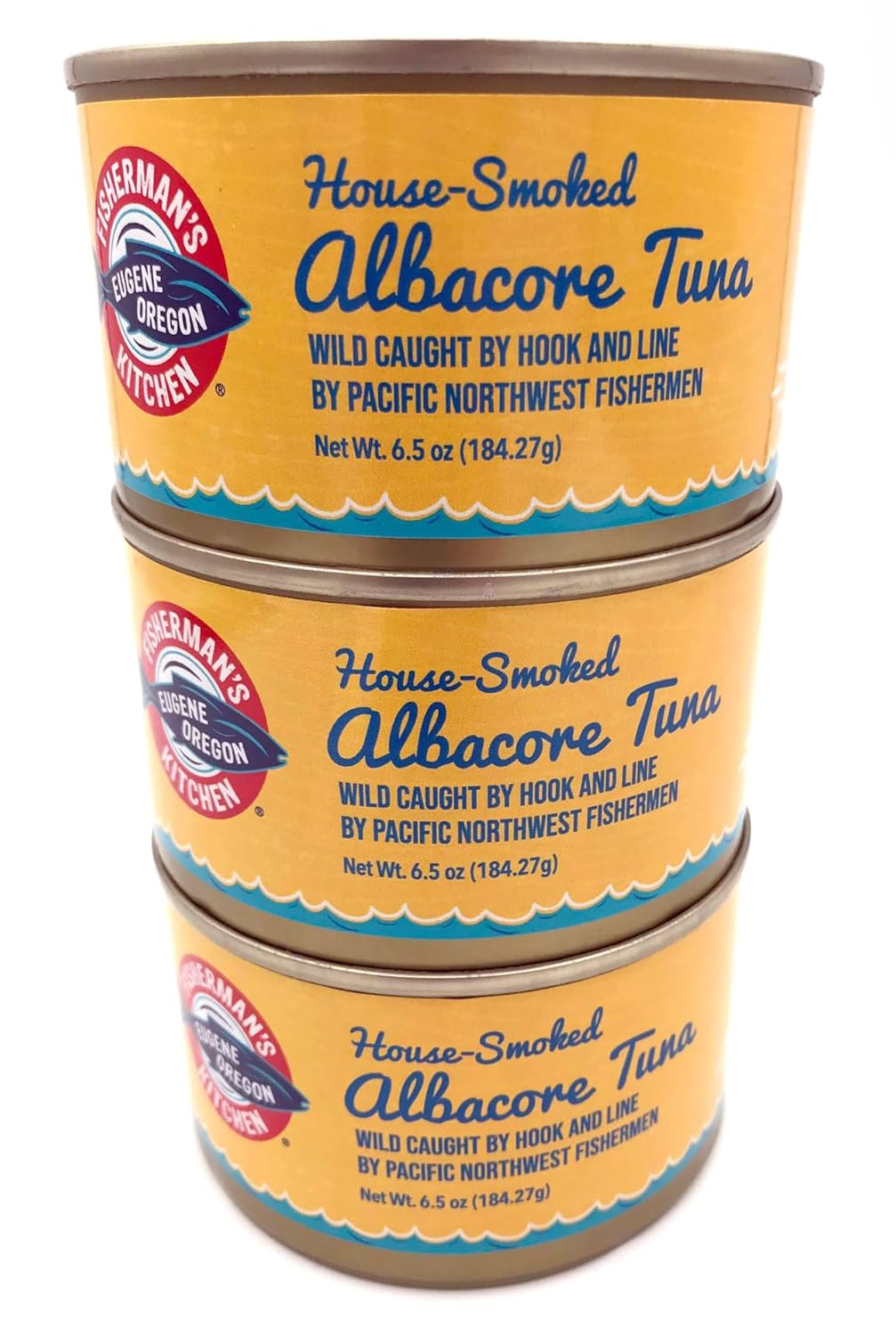 Fisherman's Kitchen Smoked Wild-Caught Albacore Tuna, 6 Ounce Can (3 Pack)