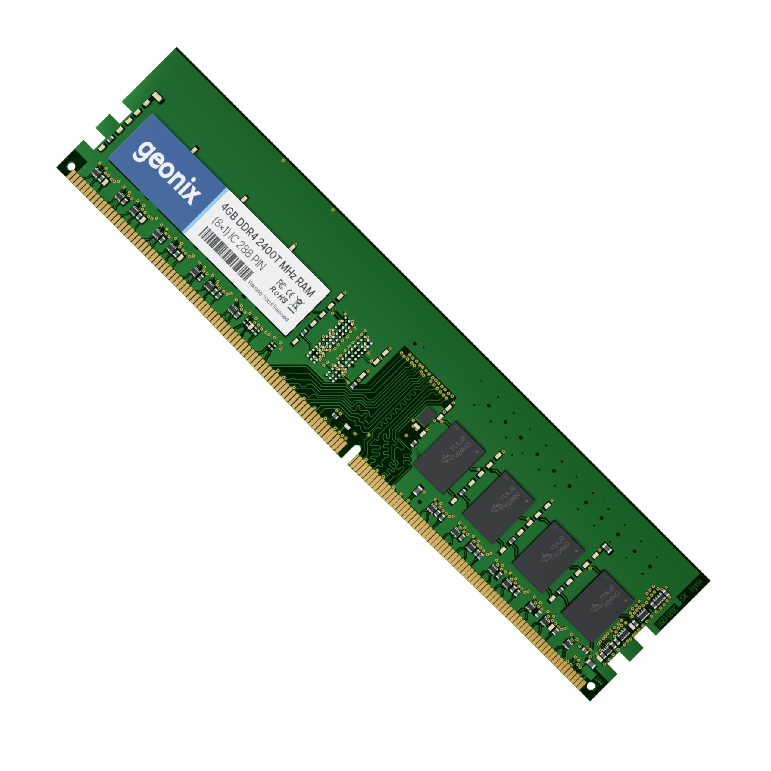 Geonix Desktop RAM, 4 GB DDR4, Frequency-2400T Mhz, (8x1) IC, 288 Pin, 5 Years Warranty