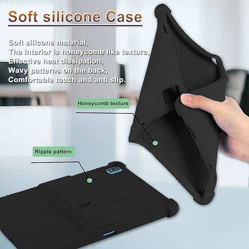 Miniatura 5 de ATOOZ TCL Tab Pro 5G Case Kids 2023, TCL TABMAX 10.4 Funda de silicona suave para TCL Tab Pro 5G Tablet TCL-9198STCL TAB MAX 10.4 9296Q con soporte