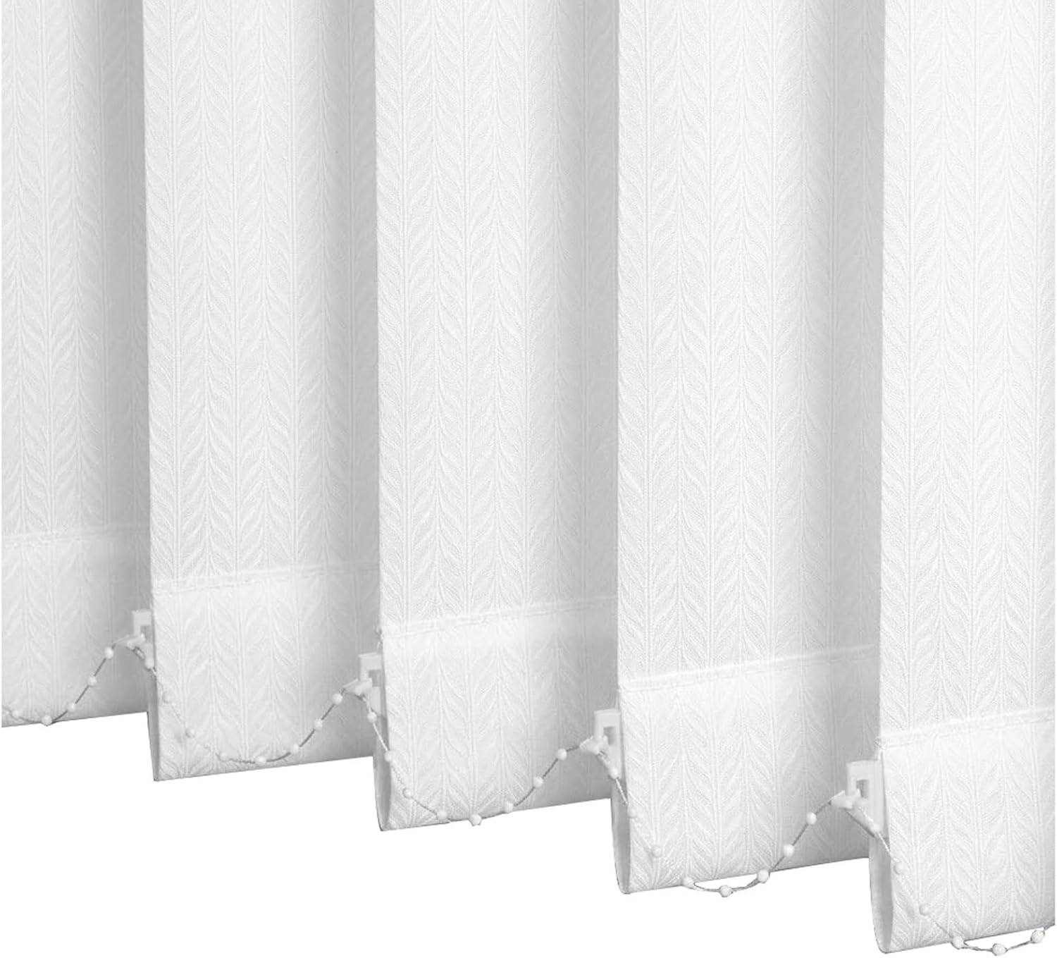 Interiors Vertical Blinds for Patio Doors, White Light Filtering Window Shades, 60" 64" 78" 84" 98" 110" 118" Cordless Privacy Vertical Blind for Sliding Glass Doors, Home, Office(114" W x 84" H)