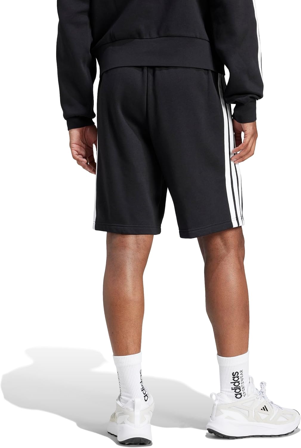 adidas Mens Essentials 3-Stripes Fleece 9-inch Shorts - Image 3