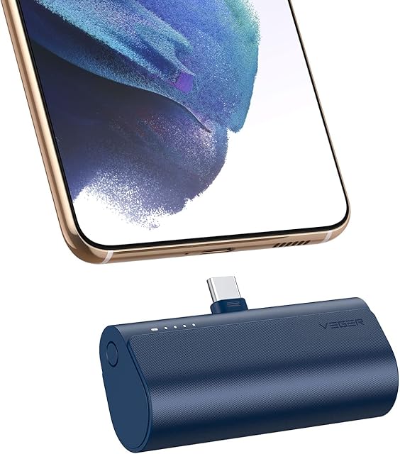 VEGER 5000mAh Mini Power Bank,20W Fast Charging Portable Charger USB C Battery Pack Compatible with USB C Phones Samsung Huawei Pixel and More