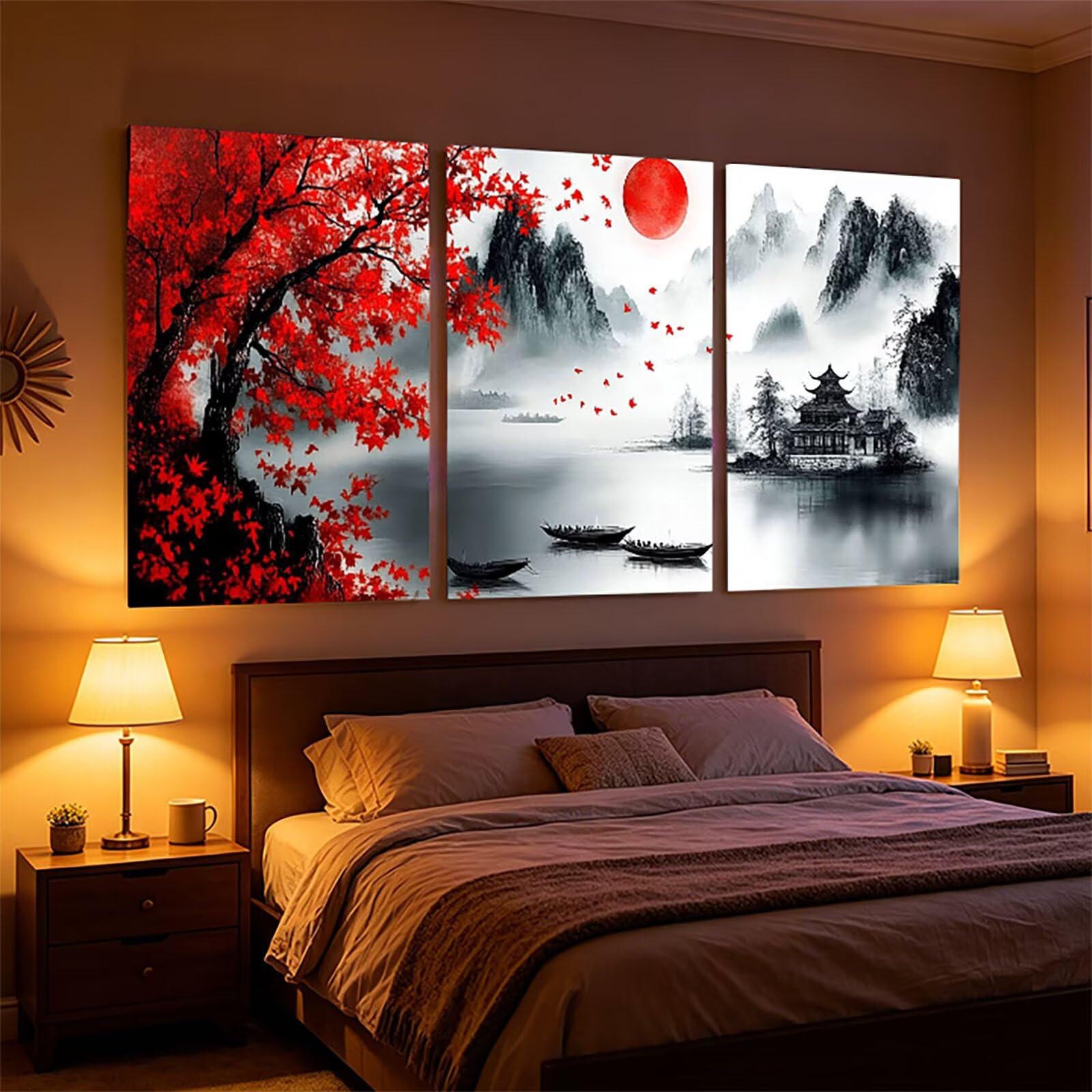 Japońskie zestawy sztuki diamentowej dla dorosłych, 5D DIY drzewo diamentowe malarstwo pełne zestawy wierteł 61 x 40 cm, kryształ górski do malowania według numerów, haft krzyżykowy do dekoracji domu