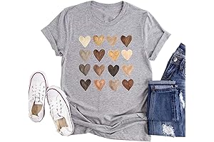 Women's Love Heart Graphic Valentine's Day T-Shirt