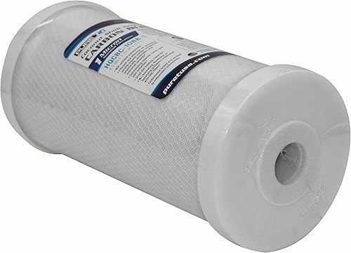 Miniatura 3 de PureT HQCBC-10BB-10, filtro de bloque de carbono de coco de 10 x 4.5 pulgadas, certificado NSF, carbón activado Cononut Shell elimina el cloro, la
