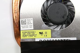 Fan for Dell Latitude E6410 E6510 CPU Cooling Fan Heatsink P/N 04H1RR 0KTPRC 0TNP01