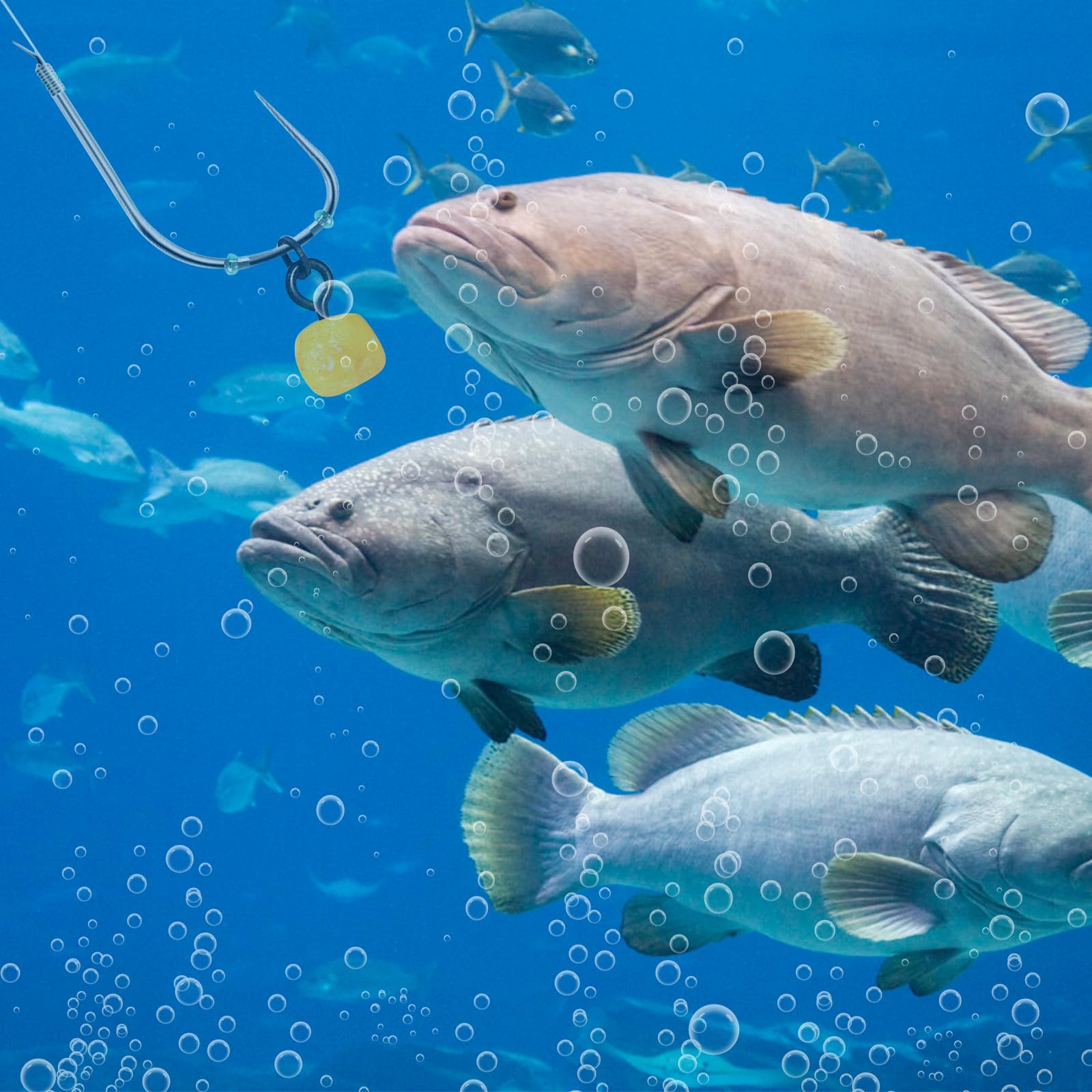 Bezavea Lot De 50 Appâts à Vis Avec 100 Butées D'hameçon, Perles En