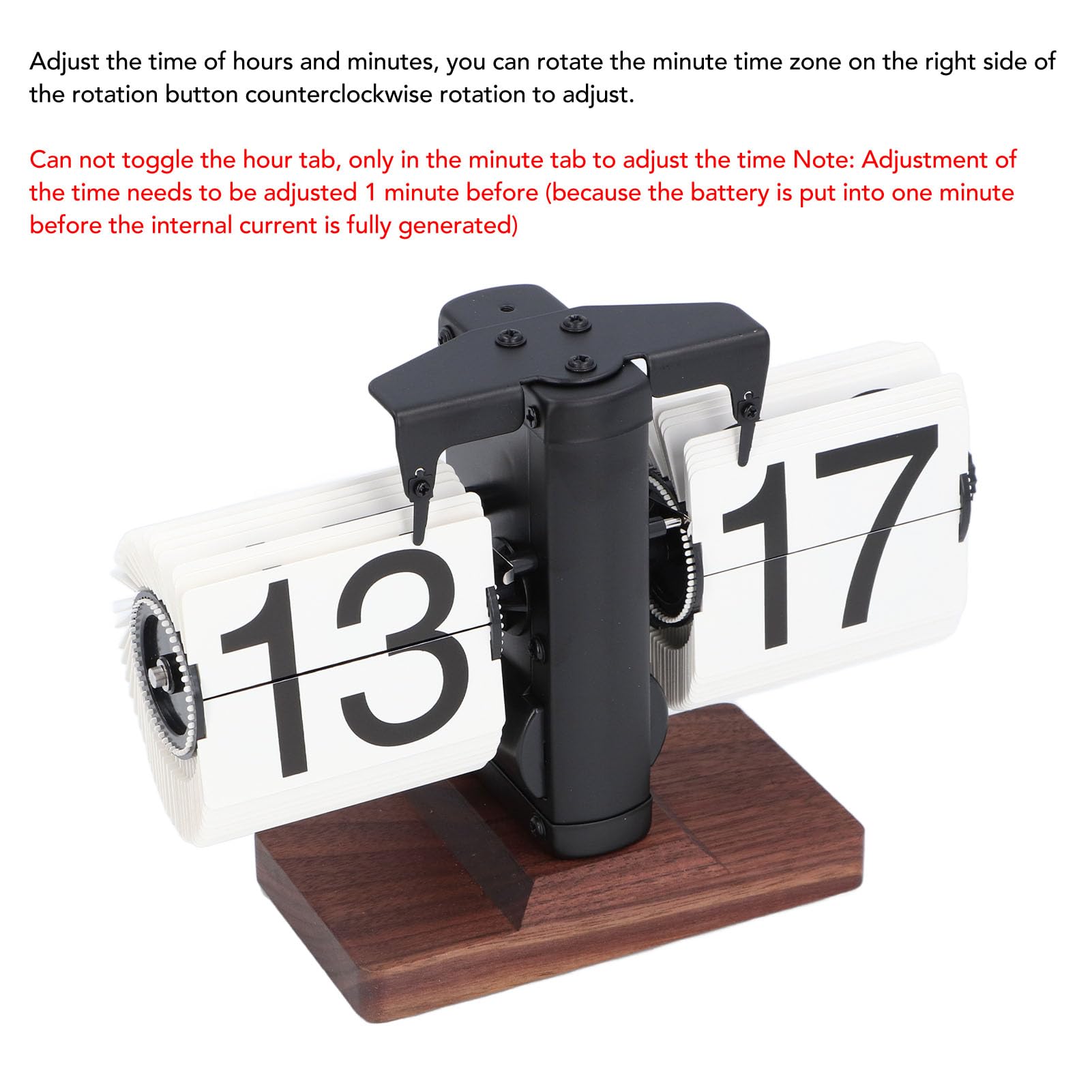 Horloge numérique rétro à Affichage Rabattable | horloge à changement automatique de page (24 h) pour la décoration du salon, du bureau, de l'école, de l'hôtel ou du café