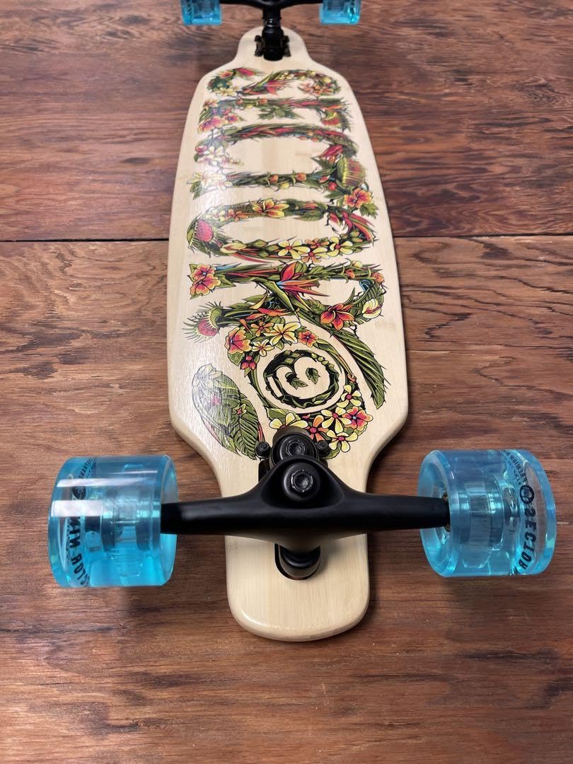 Amazon.co.jp: SECTOR9 LONGBOARD FRACTAL FLORAカービングバンブー  