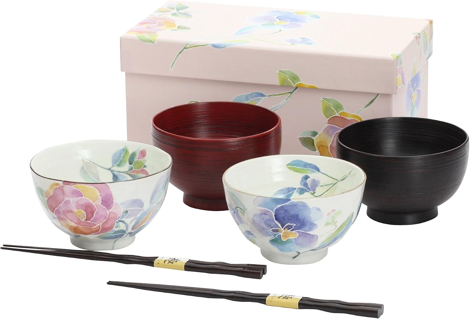 Amazon.com: Ceramic Indigo Rice Bowl, Multicolor, Approx. Rice Bowl φ4 ...