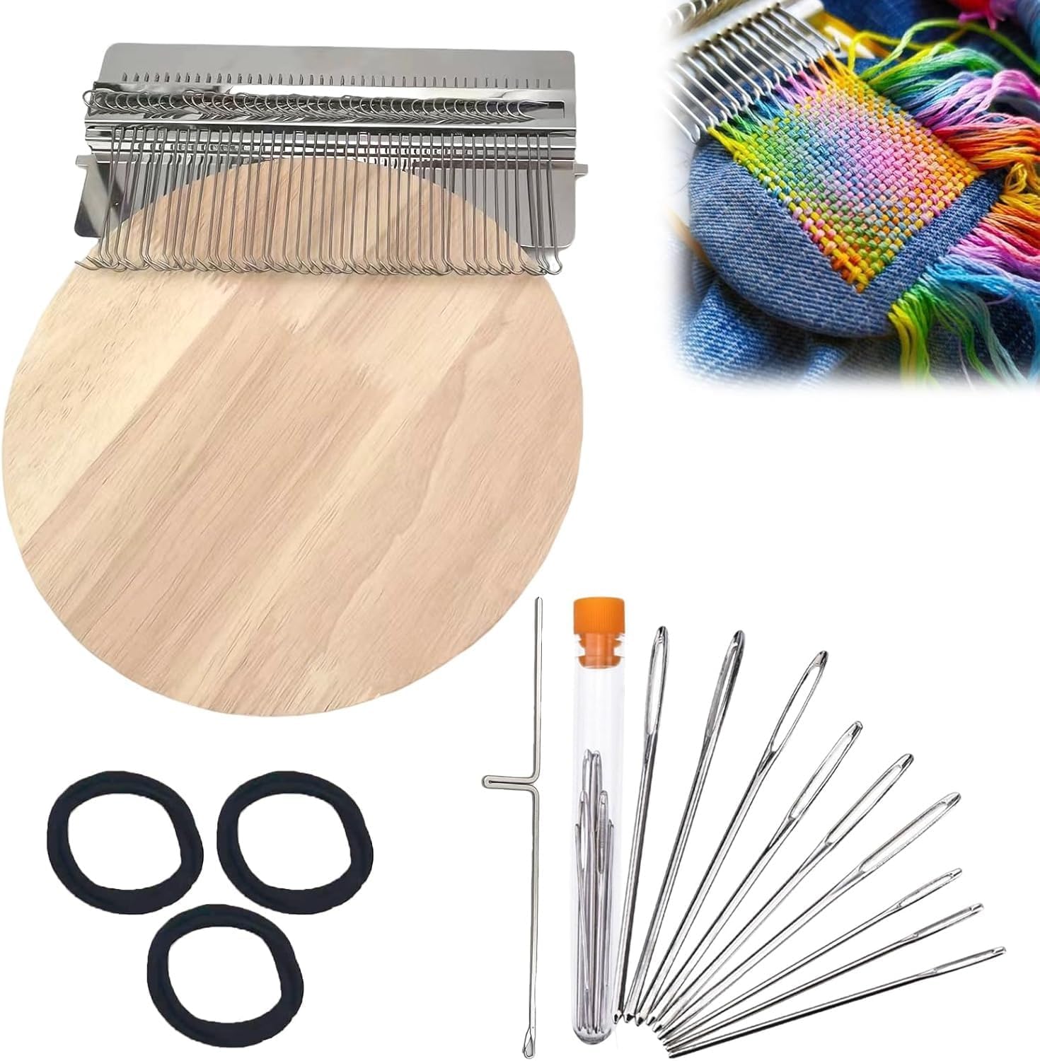 WYNxsl Pricyru Small Knitting Kit for Beginners，2026 New Portable Hand Knitting Machine Weaving Tool Set(28 Needles)