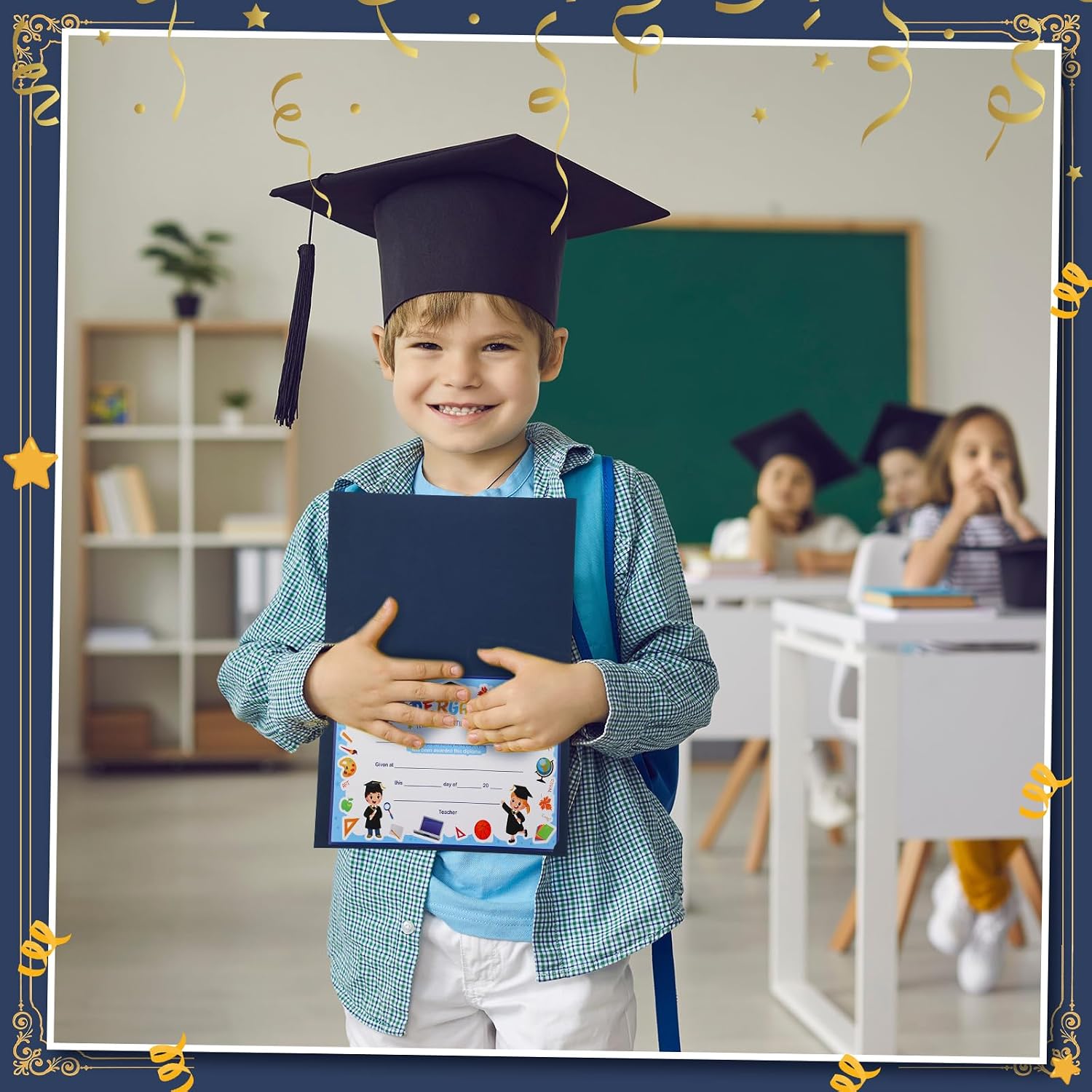 Karenhi 108 Pcs Kindergarten Diplomas Preschool Graduation Award Certificates 2026 Classroom Activities Certificate for Kindergarten Students Activities School Classroom Supplies