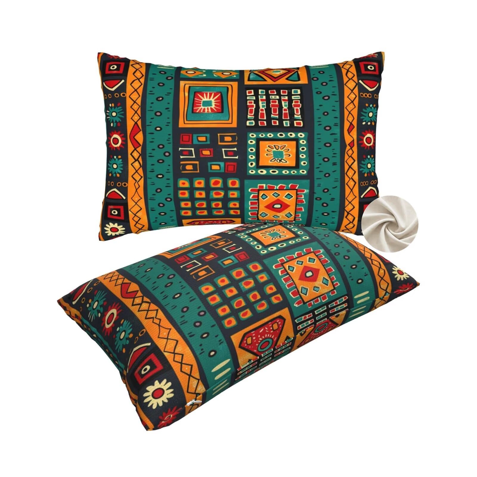Housses de Coussin 50x80 cm Lot de 2 Motif Égypte pour Canapé et Lit Deco