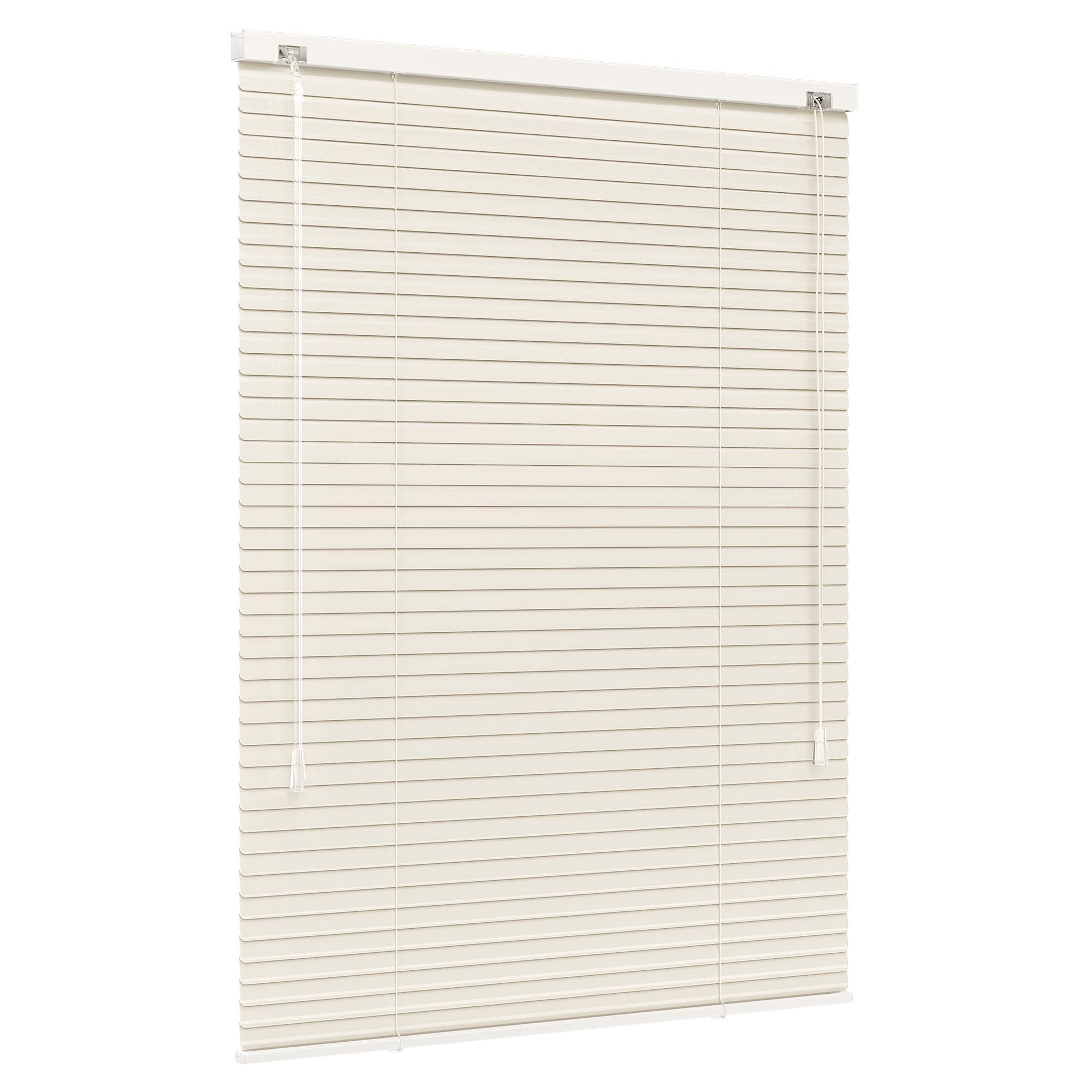 Jalousiescout Tenda veneziana senza luce Tenda in alluminio, tenda oscurante, innovativa tecnologia oscurante, protezione della privacy, senza foratura, 145 x 200 cm, beige opaco