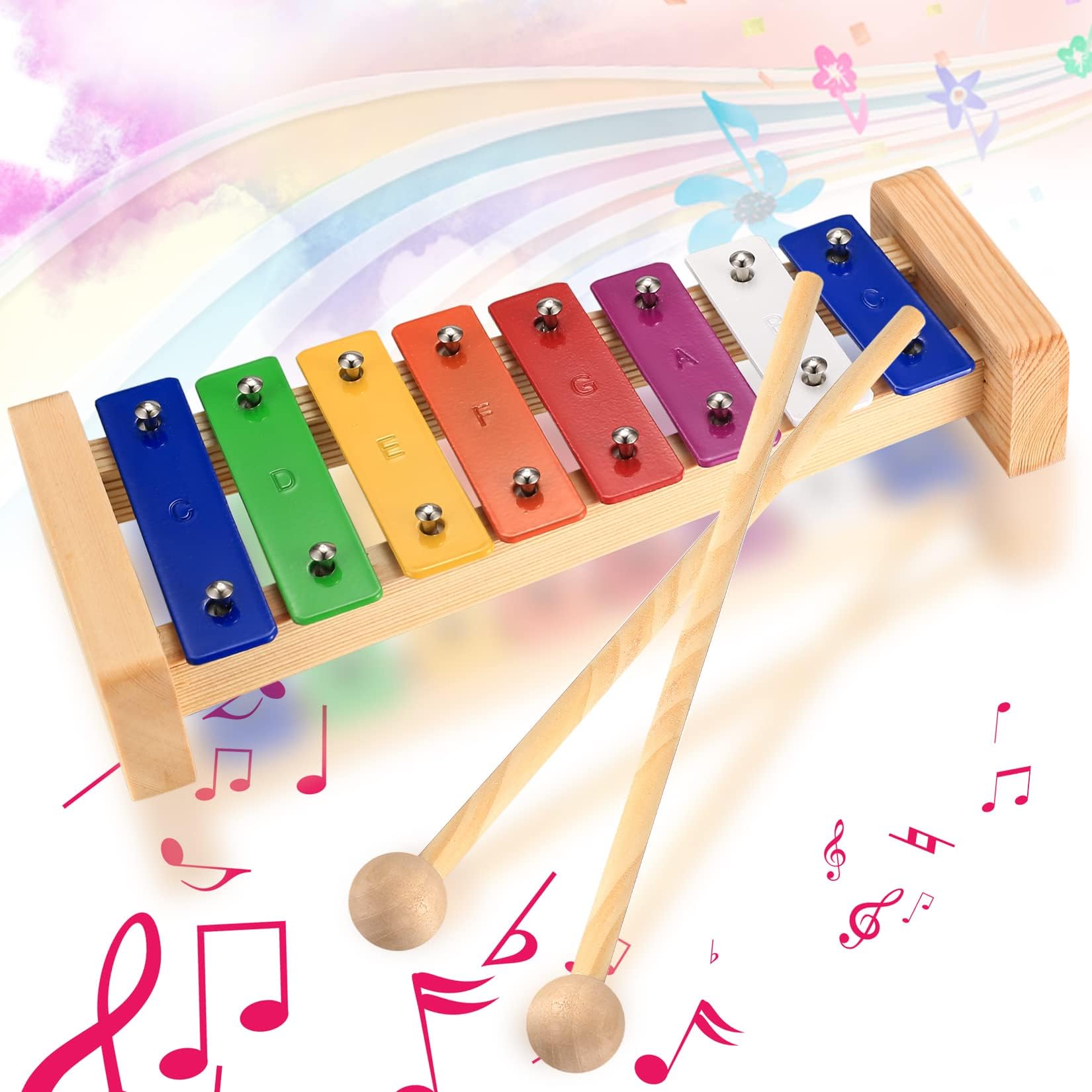 pädagogisches spielzeug ab 1 Xylophon Glockenspiel Holz Musikinstrumente für Erwachsene Kinder Mit 2
