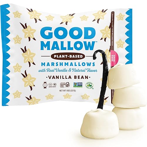Miniatura 8 de GoodMallow Malvaviscos veganos - Malvaviscos grandes Kosher Halal sin gluten, sin lácteos, saludables, naturales sin gelatina para chocolate