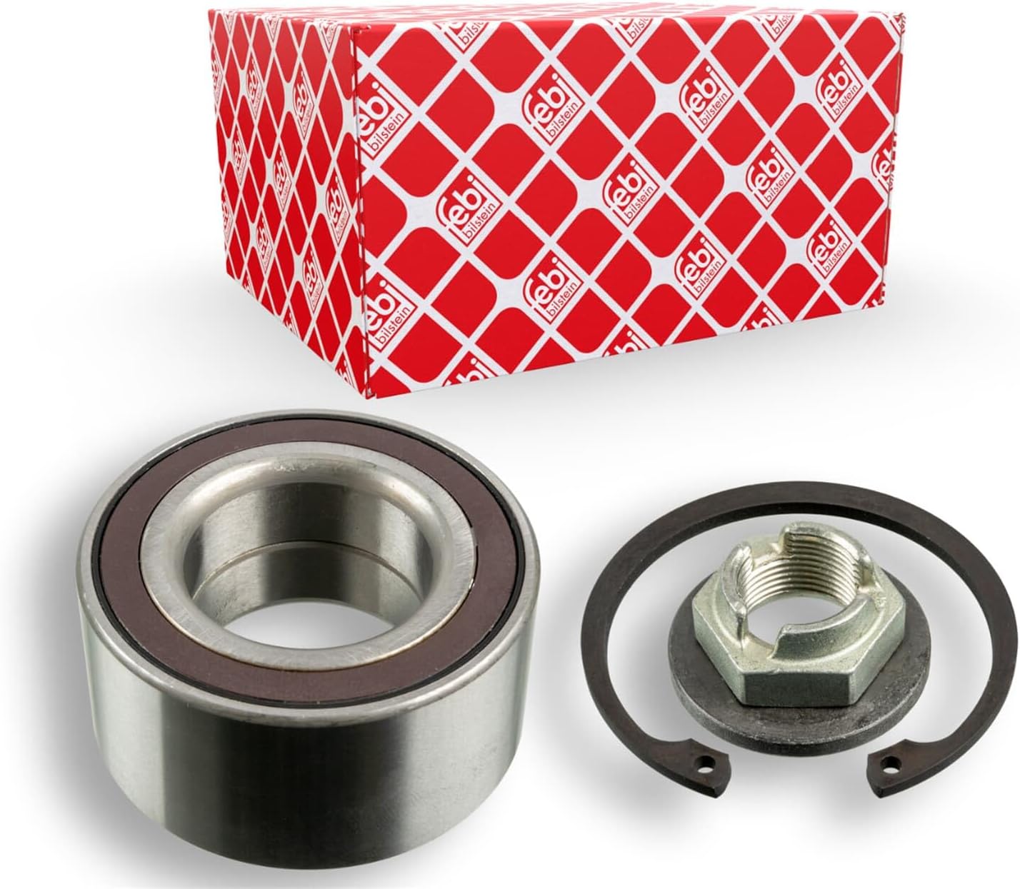 febi bilstein 19213 Wheel Bearing Kit with axle nut and circlip, pack of one
