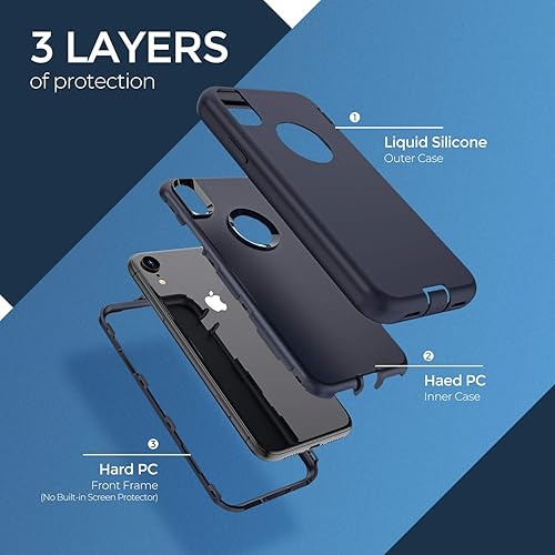 Miniatura 3 de ORIbox - Funda compatible con iPhone XS Max, acabado suave de silicona líquida exterior