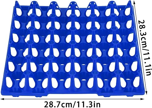30 Cell Egg Crates Holder Tray, 5PCS Plastic Egg Flats, for Egg Packing, Each Holds 30 Eggs, for Storage Transportation Home Farm incubating (Blue), 5PCS Plastic Egg Flats, 30 Cell Egg Crates Holde