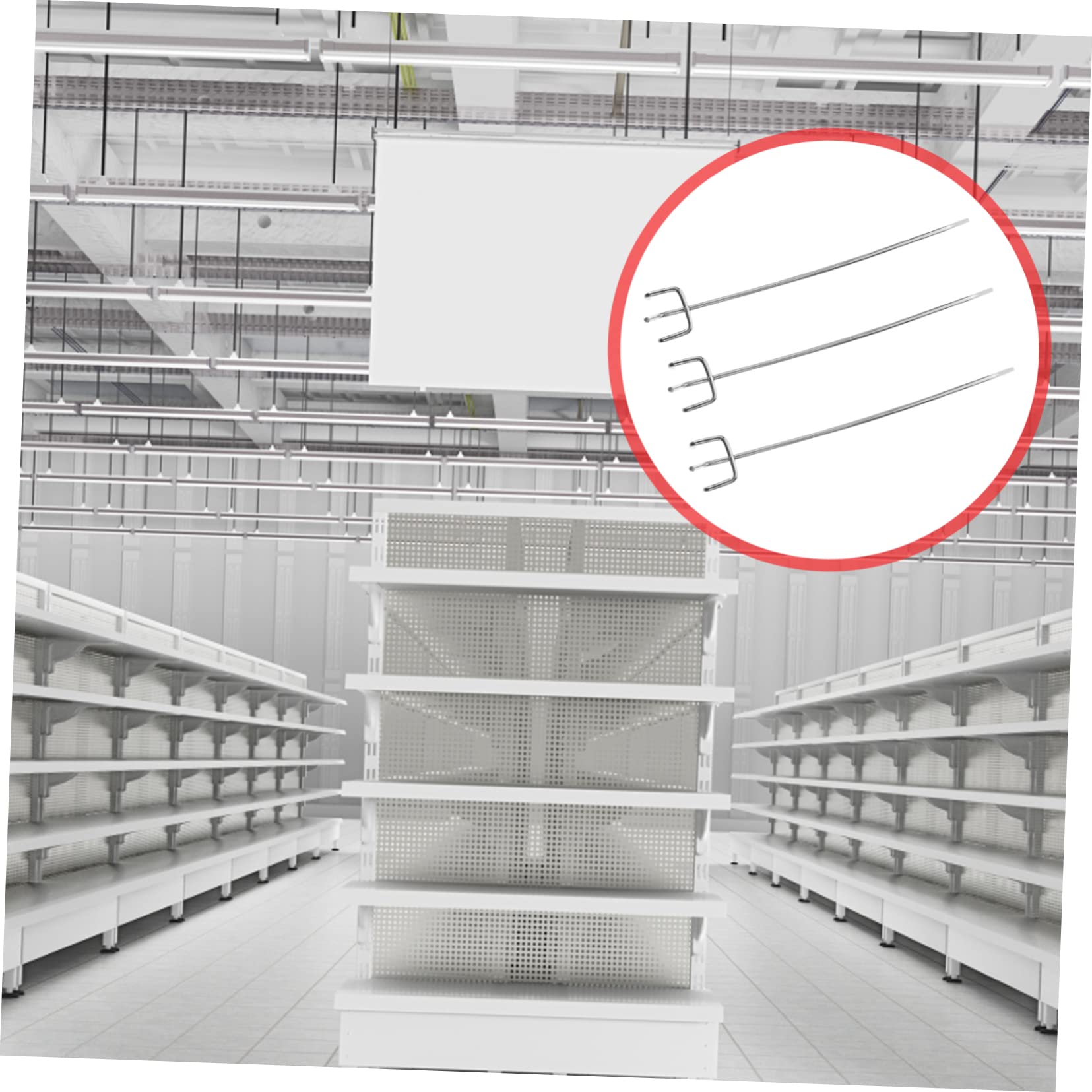 SOLUSTRE 120piezas Ganchos De Estante De Pies Para Supermercados Necesidad De Perfectos Para Almacenamiento Baños y Cocinas