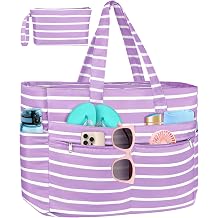 HUANLANG Extra Large Beach Bag Waterproof Beach Totes Bags for Women Men,Pool Bag with Zipper Wet Pocket