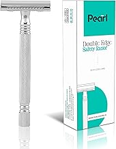 Pearl Shaving Double Edge Safety Razor (SS-01 CC-CHROME) made with Brass Metal- Classic & Traditional | Complimentary Blade Refills | Shaving Kit | Rakshabandhan Gift Options