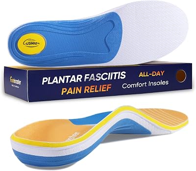 FootMaster ProMax Orthotic Insoles,Plantar Fasciitis and Heel Pain Relief,240lbs Heavy Duty Arch Support shoe Inserts for Flat Feet,Shock Absorption for Standing All Day
