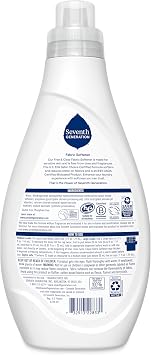 Seventh Generation Laundry Fabric Softener Liquid, Free & Clear, Reduces Static, 32 Fl Oz