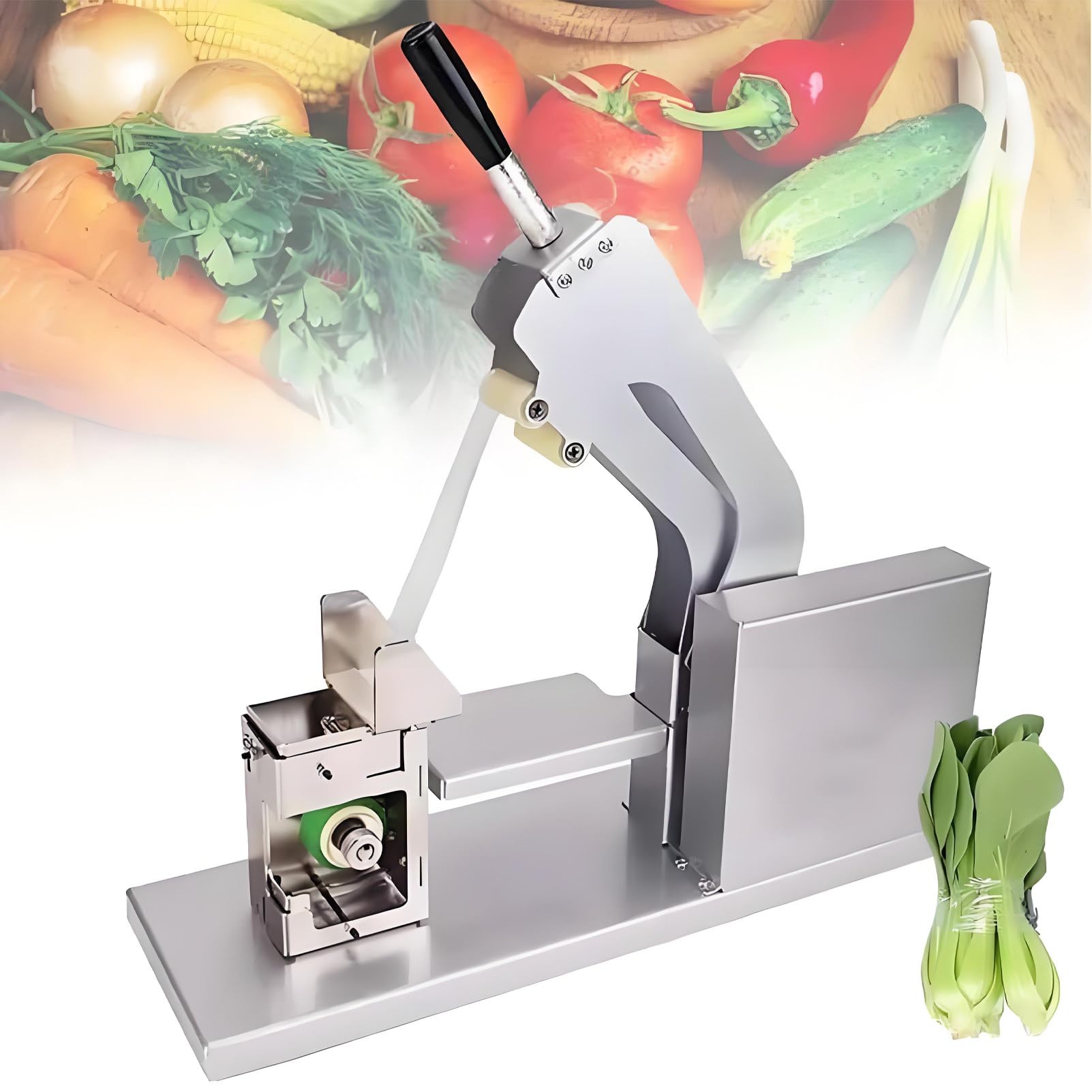 Machine de liage de légumes avec serrage et hauteur réglables
