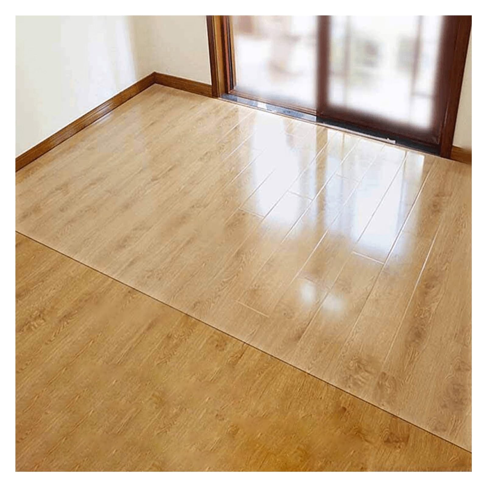 Tapete transparente para puerta de entrada de perfil bajo antideslizante