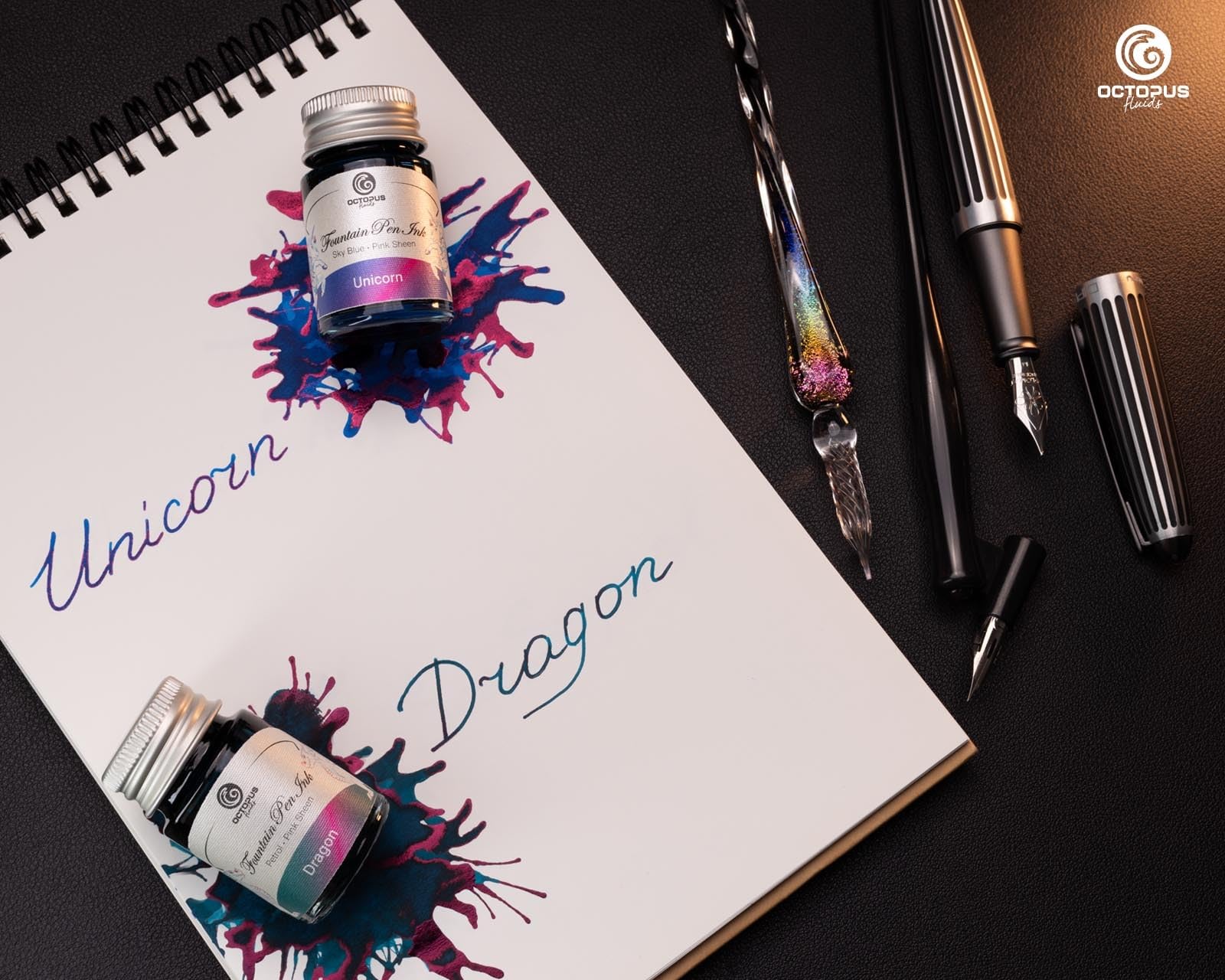 Sheen Ink Lot de 6 flacons d'encre bicolore pour stylo plume 10 ml