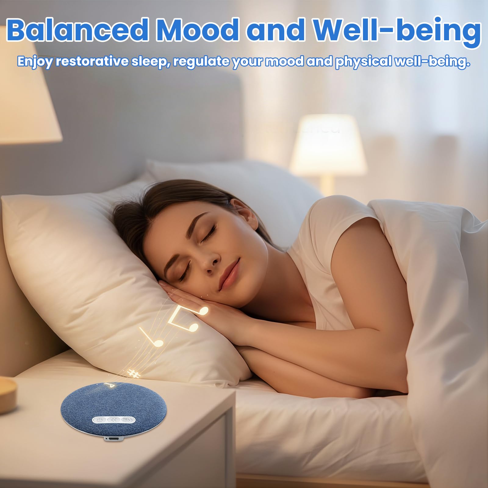 Altavoz Bluetooth para Almohada – Mini Altavoz Portátil para Colocar Bajo la Almohada, ideal para Dormir, con Función de Temporizador y Ruido Blanco – Altavoz para Quienes Tienen el Sueño Profundo — view 2