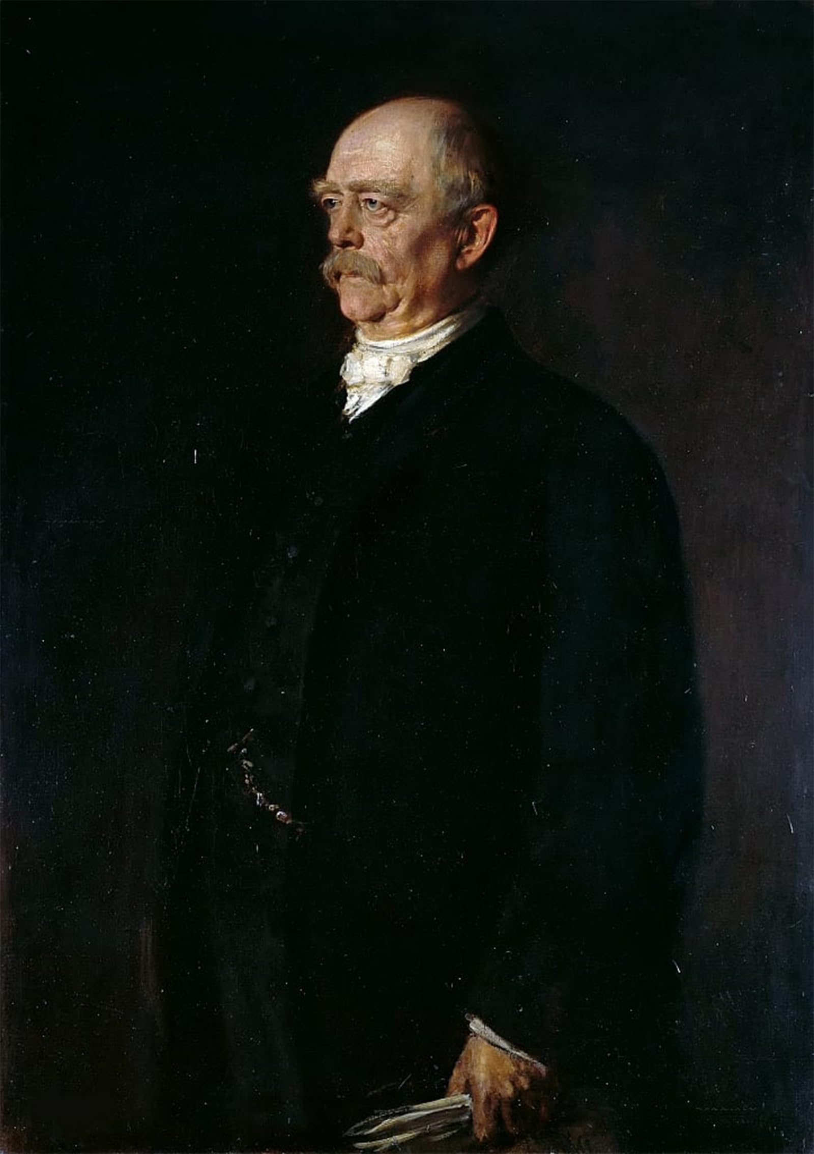 POSTERIIk Vintage Classic Picture Landscape Artwork Portrait of Otto Von Bismarck by Von Lenbach Portrait Canvas Painting for Office Home Decor 60x90cm