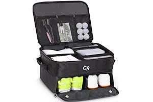 2 Layer Golf Trunk Organizer with Gold AC Fabric