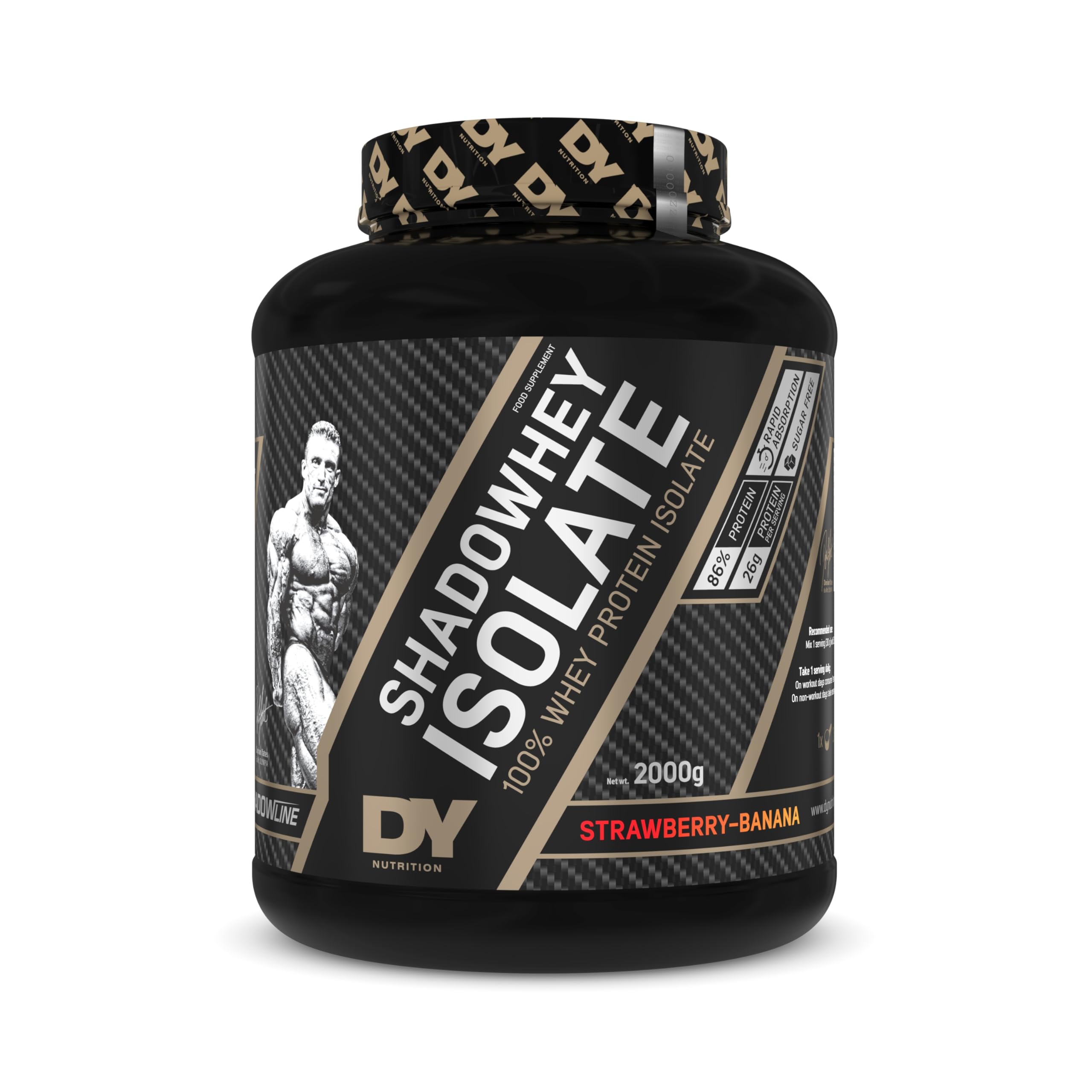 DY Nutrition Shadowhey Isolate (2000g) Strawberry Banana - Białka - Izolat białka serwatkowego