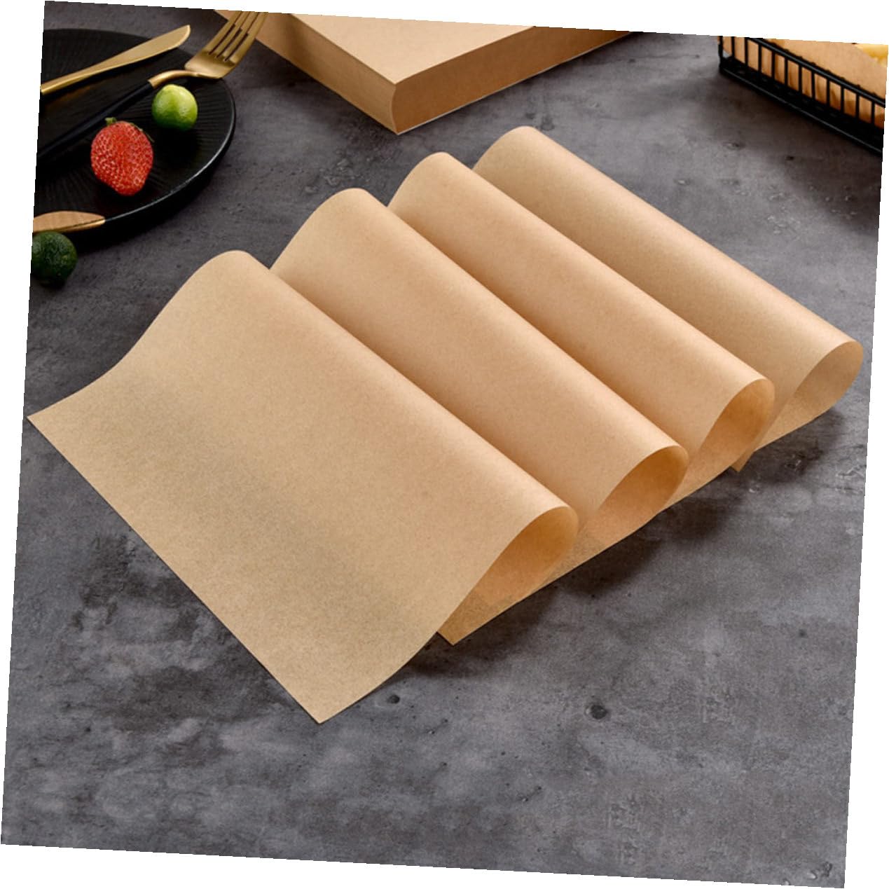 500 hojas Papel para Hornear Antiadherente Resistente al Calor Papel Absorbente de Aceite para Cocina para Frituras y Snacks