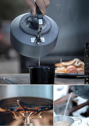 Miniatura 8 de CAMPINGMOON - Cafetera ultraligera portátil de 1 litro para acampar S1000