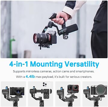 FeiyuTech SCORP Mini 3 Pro Kit, Camera Gimbal with Detachable Remote Handle