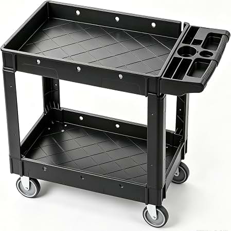 Amazon.com: Cambro BC340KD-110 Black Knockdown Utility Cart Case of 1