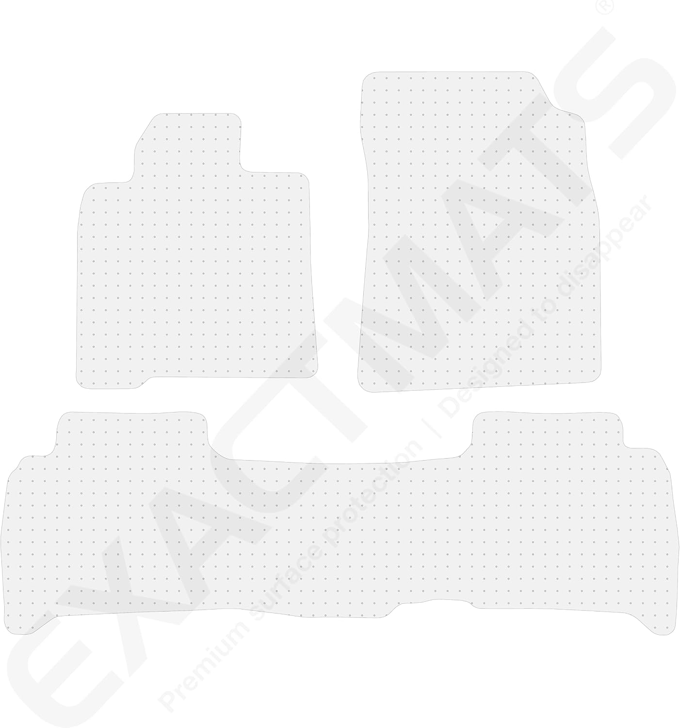 ExactMats - Clear Floor Mat Protection for Your Lexus. Premium Overlay Mat. Made in USA - Fits LX 570 [2013-2021]: 1st & 2nd Row - Clear Overlay Floor Mats