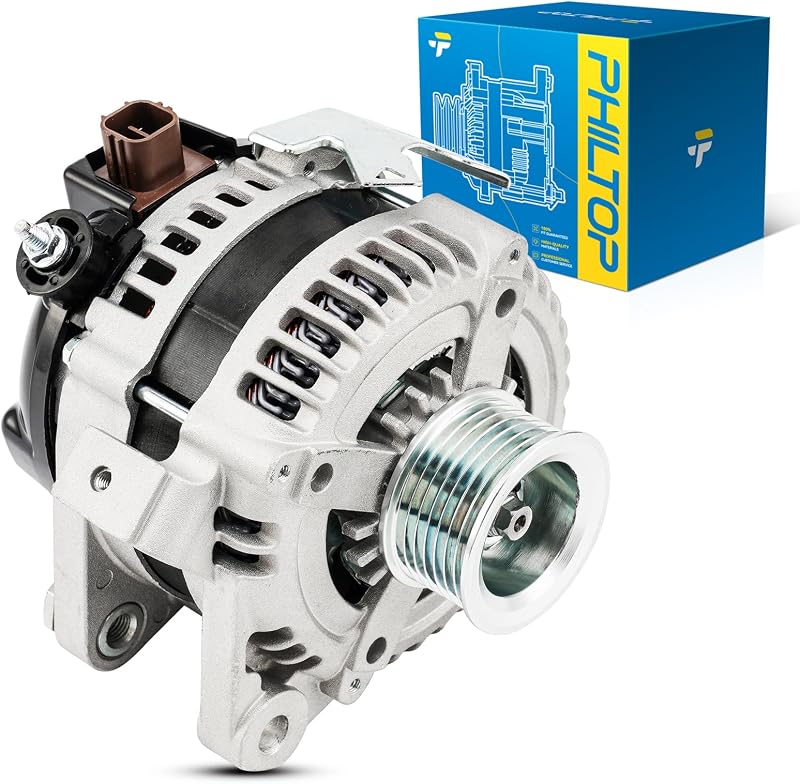 Alternador PHILTOP 12 V 100 A para Toyota Camry, Highlander, Solara e tC – Polia S7 com 7 canais