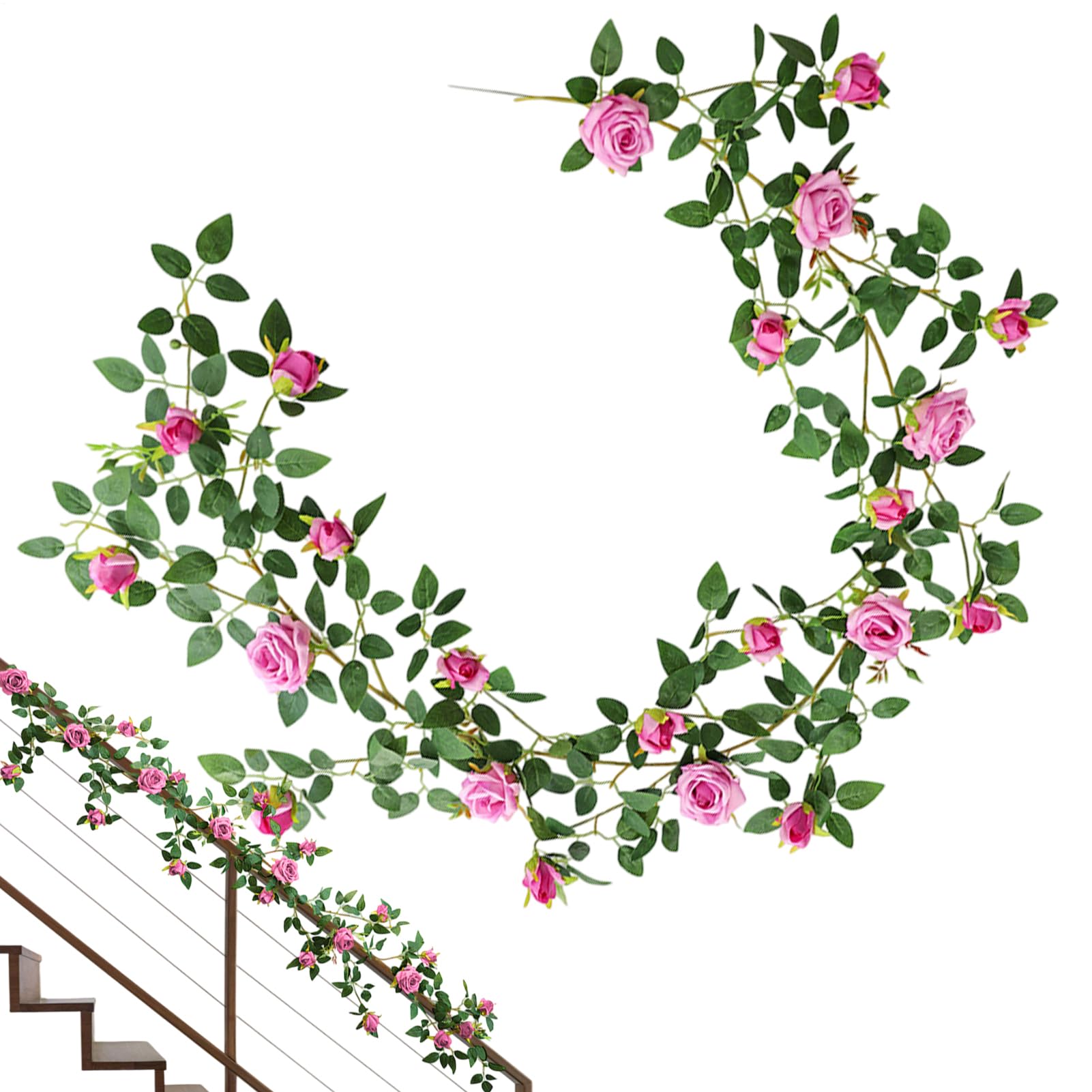 Guirlande de roses artificielles pour arche de mariage extérieur et décoration table de fête