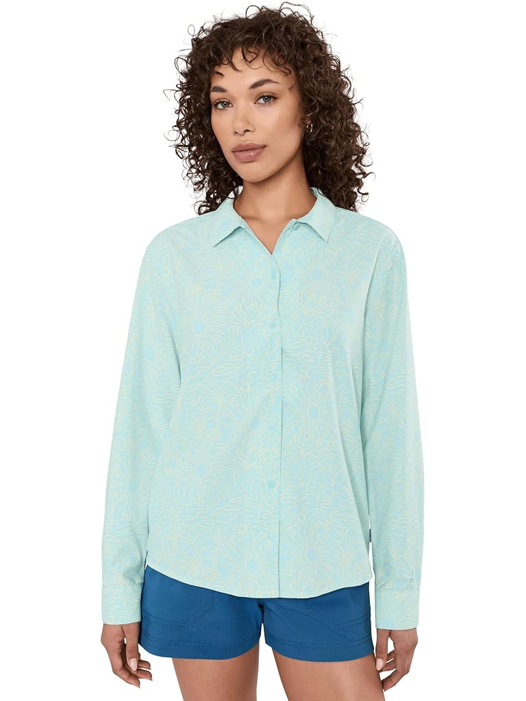 Blue Royal Robbins Salathe Sun Shirt Long Sleeve