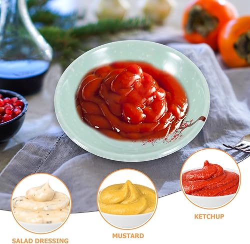 Miniatura 7 de Cabilock Plato de salsa, 6 cuencos de melamina, platos de salsa reutilizables, mini tazones de salsa de soja, plato de sushi para barbacoa y fiesta,