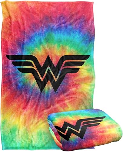 Wonder Woman - Manta de teñido anudado súper suave y sedosa al tacto, 36 x 58 pulgadas Wonder Woman - Manta de teñido anudado súper suave y sedosa al tacto, 36 x 58 pulgadas