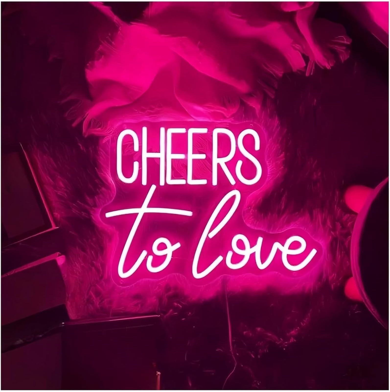 Aextroi neon Lights Sign for neon lamp loanword Cheers to Love for Sign for Powered